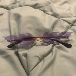 Trendy Purple Flame Sunglasses